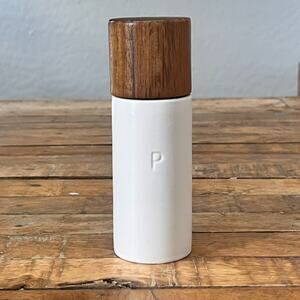 Figmint 8" Acacia/Ceramic Pepper Grinder Modern Ceramic Decor